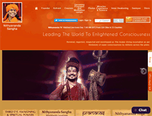 Tablet Screenshot of nithyananda.org